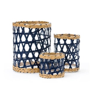 Island Wrapped Navy Lattice Hurricane