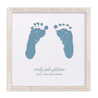 Minted Custom Footprints Letterpress Art