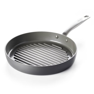 GreenPan Chatham Healthy Ceramic Nonstick 11" Round Grillpan, Gray