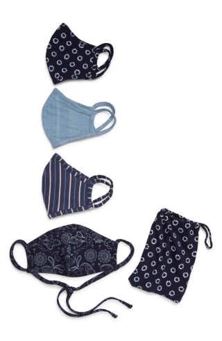 Assorted Print 4-Pack Adult Face Masks