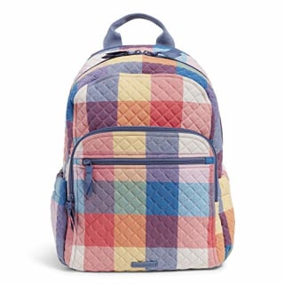 Vera Bradley Women&#039;s Signature Cotton Campus Backpack, Tropics Plaid, One Size