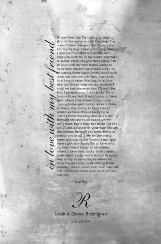 Wedding Song Tin Sign