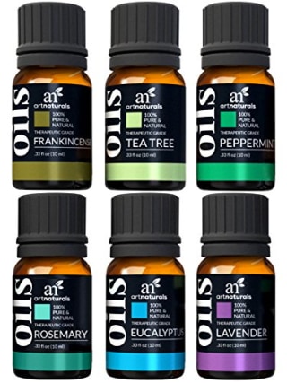 ArtNaturals Aromatherapy Top 6 Essential Oils 100% Pure of The Highest Quality Peppermint, Tee Tree, Rosemary, Lavender, Eucalyptus and Frankincense Therapeutic Grade