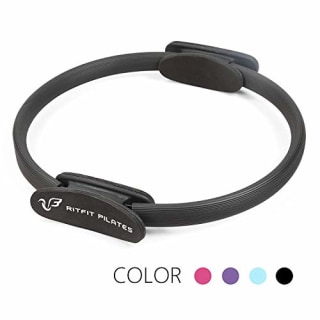 RitFit Pilates Ring - Premium Power Resistance Full Body Toning Fitness Circle - with Carrying Bag and Bonus eBook(Black)