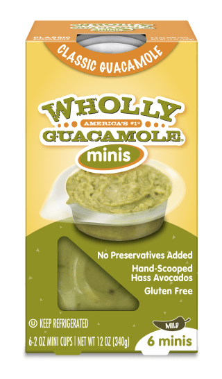 Wholly Guacamole Minis Classic Mild, 6 count, 2 oz