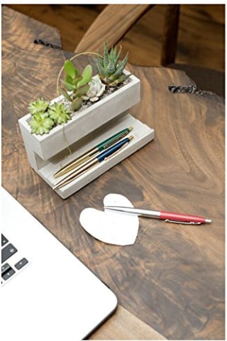 Kikkerland Concrete Desktop Planter, Large (PL02-L)