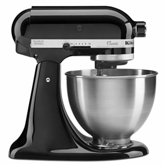 KitchenAid Classic Series 4.5 Quart Tilt-Head Stand Mixer, Onyx Black (K45SSOB)