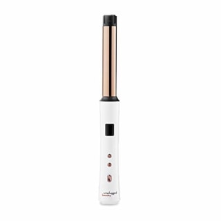 Unplugged Beauty Cordless 1 Inch Curling Wand - Hair Styling - Hair Styling Tools - Titanium Wand (White + Rose Gold)