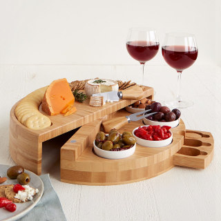 Compact Swivel Cheese &amp; Tapas Board | Food Server, Cheese Board