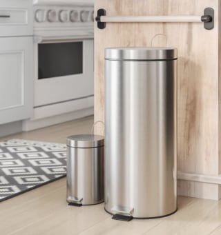 Ervin Stainless Steel Trash Can Set