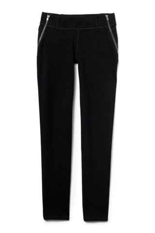 Seven7 Adaptive Seated High-Rise Ponte Leggings w/ Two Zippers in Caviar