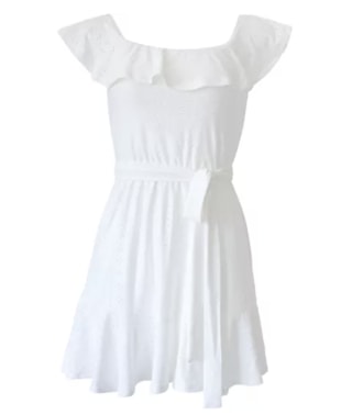 BCBGeneration Off-The-Shoulder Flounce Dress