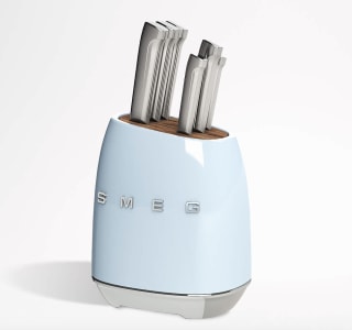 Smeg Creme 7-Piece Knife Block Set