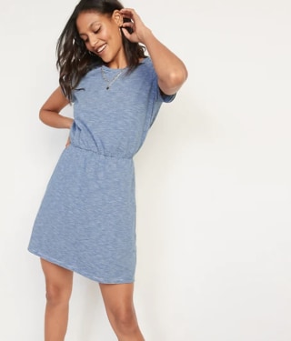 Old Navy Slub-Knit Waist-Defined T-Shirt Dress