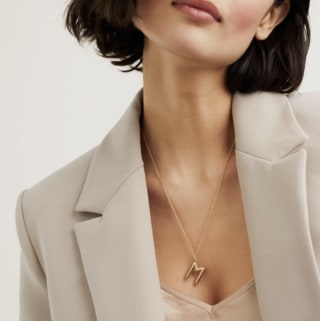 Mejuri Bold Letter Pendant Necklace