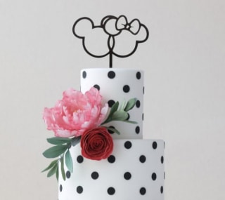 Fire Earth Design Mickey and Minnie Ears Cake Topper