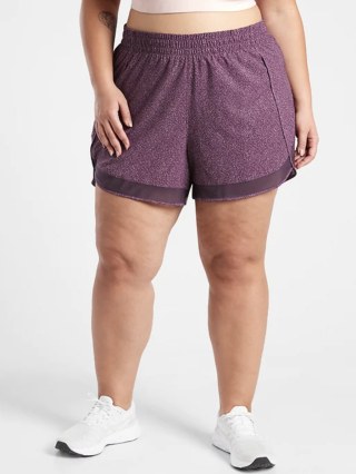 Athleta 4-Inch Printed Mesh Racer Run Short