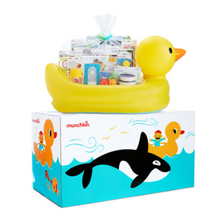 White Hot Duck Tub Gift Basket
