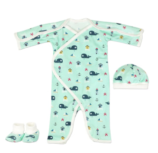 Perfectly Preemie Ahoy Long Sleeve Nic-jumpsuit
