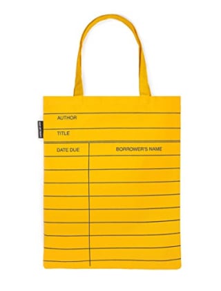 Out of Print Library Card Tote Bag