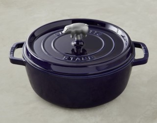 Staub Enameled Cast Iron Round Wide Dutch Oven