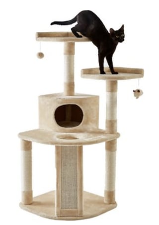 Frisco 48-in Faux Fur Cat Tree & Condo