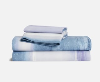 Brooklinen Karen J. Revis Stripes in Ultraviolet bed and bath linens