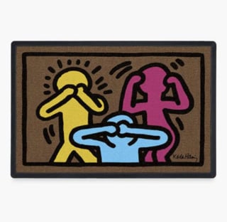 Keith Haring No Evil Multicolor Doormat
