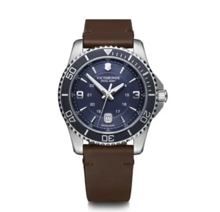 Victorinox Swiss Army Maverick Brown Leather Strap Watch