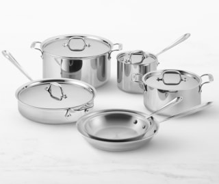 All-Clad D3 Stainless Steel 3-Ply Bonded 10-Piece Cookware Set