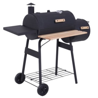 Outsunny Steel Portable Backyard Charcoal BBQ Grill and Offset Smoker