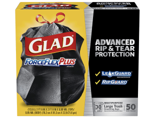 Glad ForceFlexPlus Drawstring Large Trash Bags
