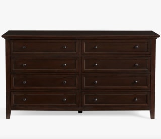 Pottery Barn Hudson 8-Drawer Wide Dresser in Mahogany