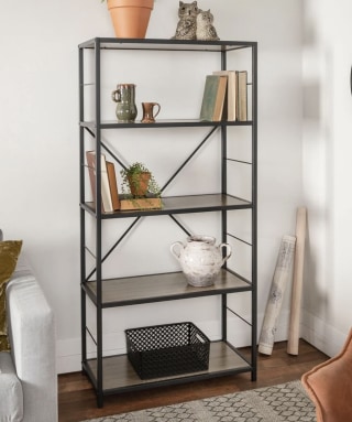 Middlebrook Designs Ora Industrial Rustic Bookshelf