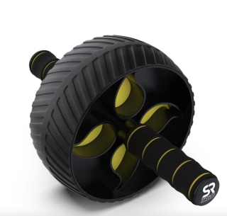 Sports Research Ab Wheel Roller with Knee Pad