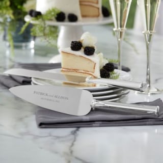 Lenox Devotion Personalized 2-Piece Cake Knife &amp; Server Set
