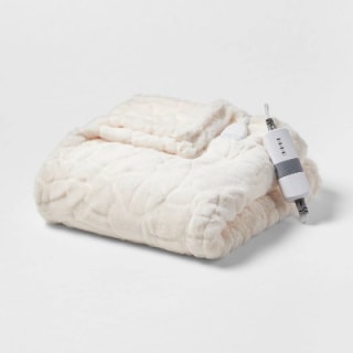 Faux Fur Electric Throw Blanket