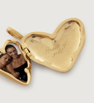 Monica Vinader Woven Heart Locket Chain Necklace