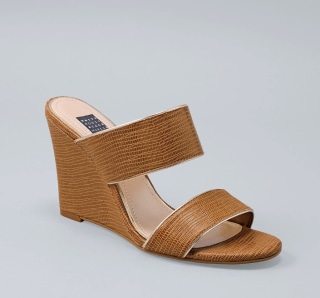 Embossed Leather Wedges