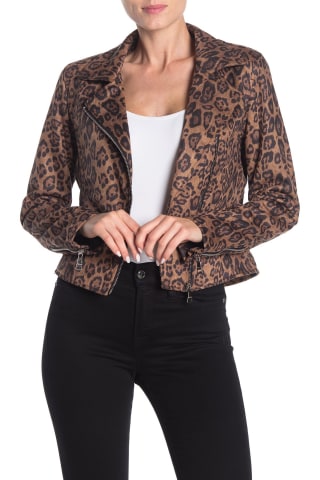 Leopard Print Moto Jacket