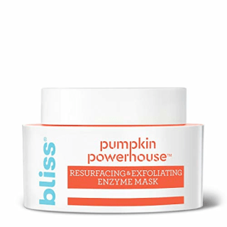 Bliss Pumpkin Powerhouse Resurfacing and Exfoliating Enzyme Face Mask with Shea Butter and Prebiotics, Made Without Parabens and Sulfates, 1.7 ounces