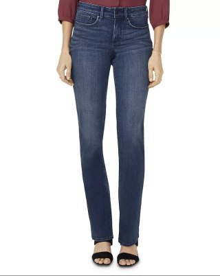 NYDJ Marilyn Straight-Leg Jeans in Bernal
