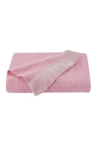 Pink Fringe Throw