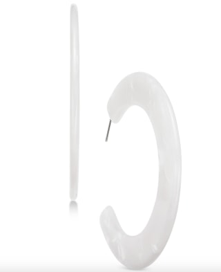 INC White Tortoise Earrings 