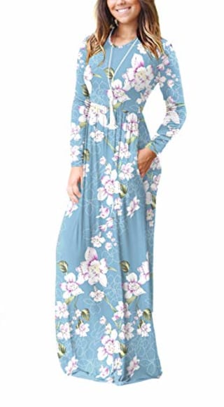 Viishow Women's Long Sleeve Maxi Dress