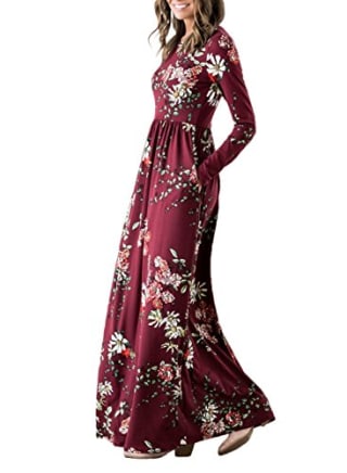 Zesica Floral Long Sleeve Maxi Dress