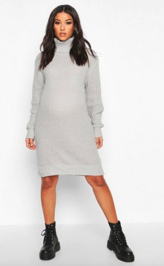 Maternity Roll Neck Jumper Dress