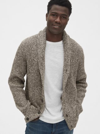 Shaker Stitch Cardigan Sweater