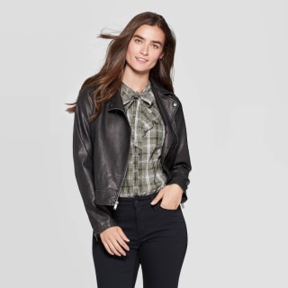 Faux Leather Moto Jacket