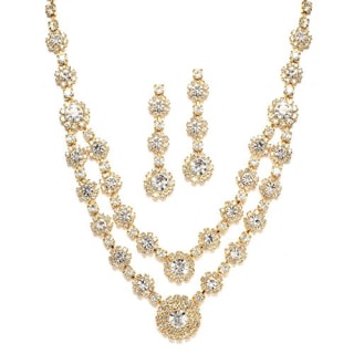 Mariell Gold Rhinestone Necklace